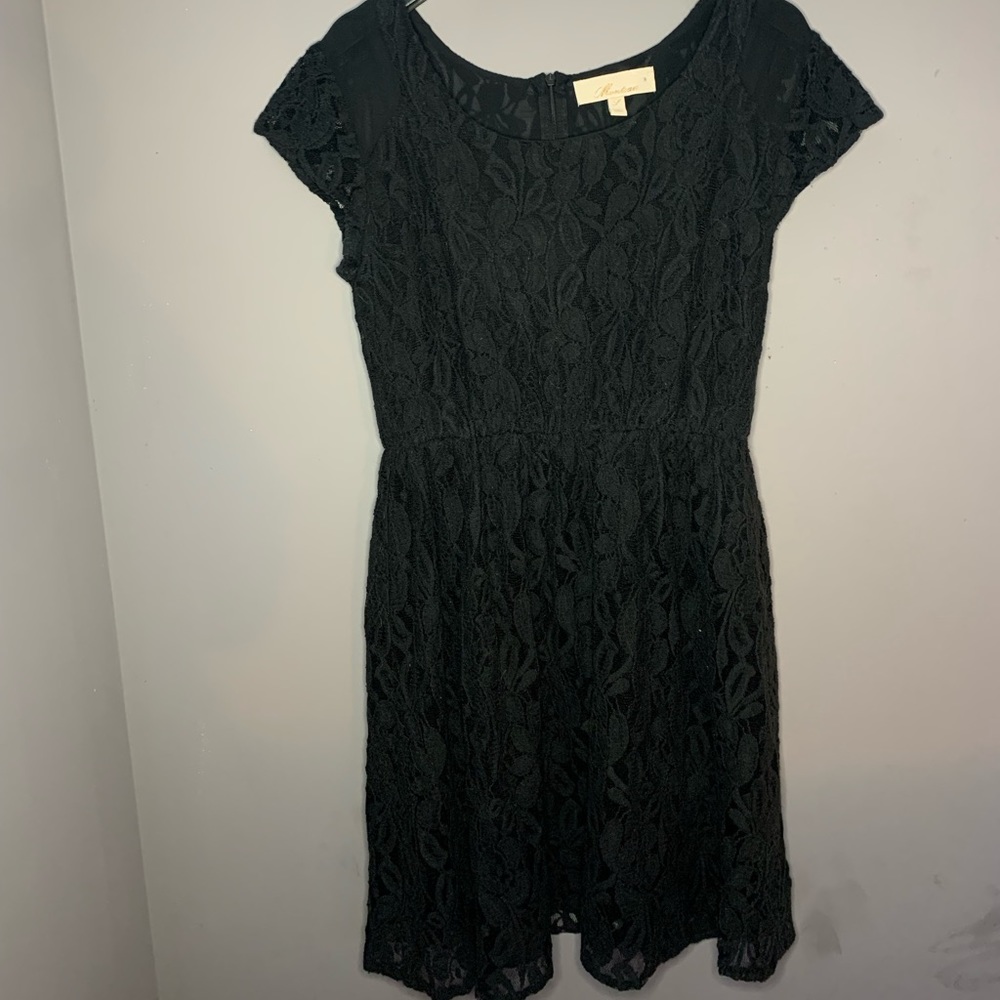 Lace black cocktail dress